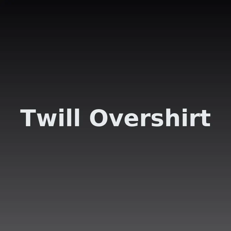 Twill Overshirt in Olive